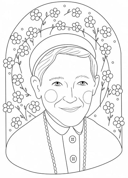 [ebook] Kolorowanki ze świętymi z książki "Przepisy na świętość"